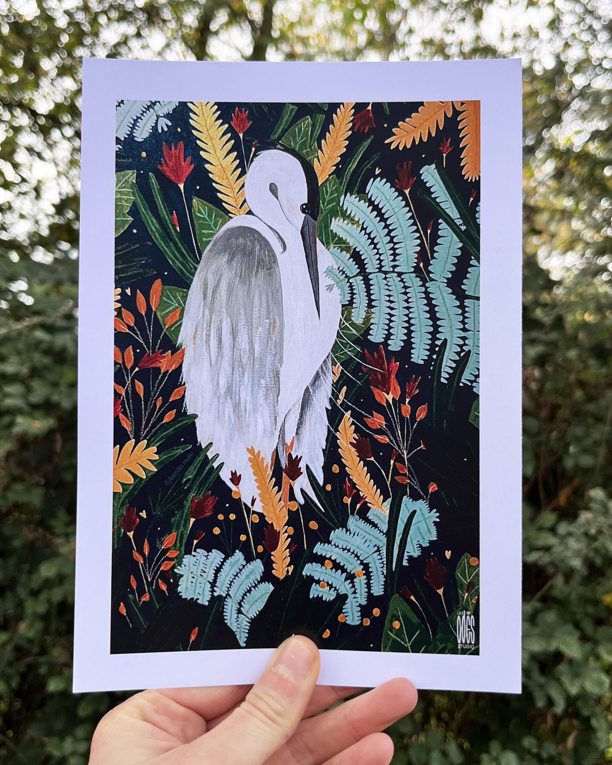 Photo de l'illustration Le Héron par Les Odes Studio