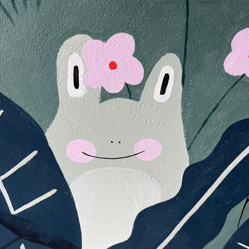 Photo d'un détail d'une fresque murale