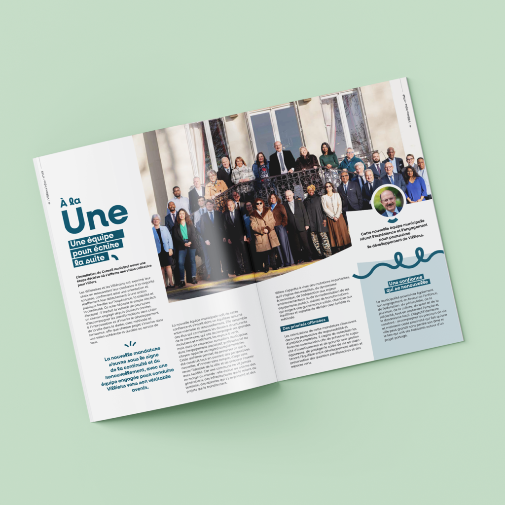 Photo d'un magazine municipalouvert