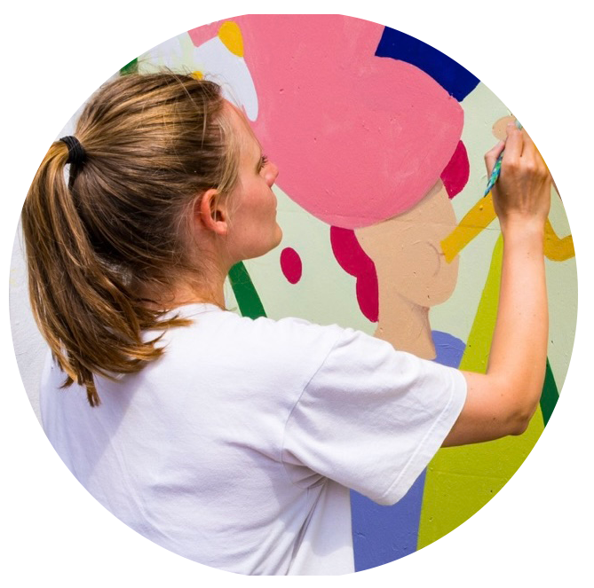 Photo d'une fresque murale près de Caen